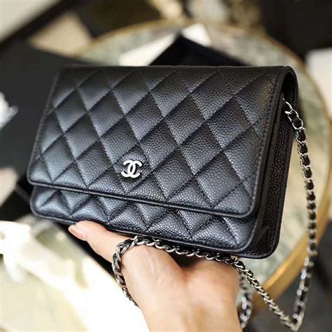 chanel wallet on chain black on black|chanel wallet on chain classic.